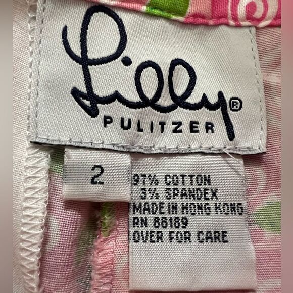 Lilly Pulitzer shorts escargot print high waisted preppy Vaca coconut girl - Picture 4 of 4